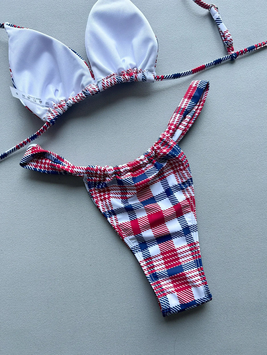 Gingham Brazilian Thong Set