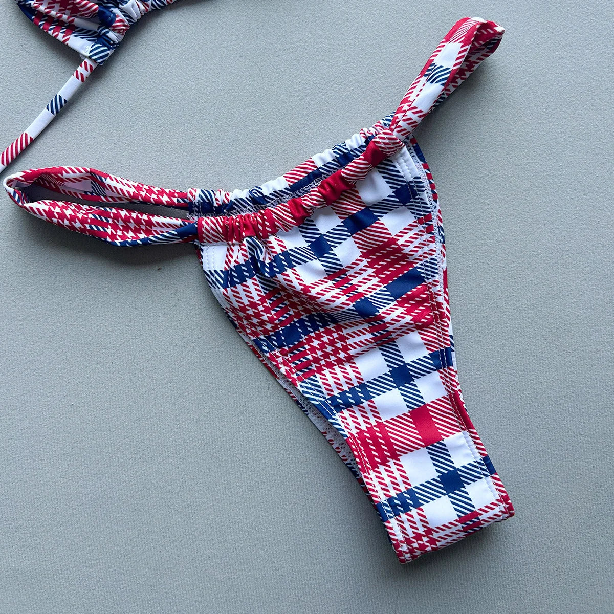 Gingham Brazilian Thong Set