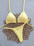 Butter yellow Sol Thong Bikini
